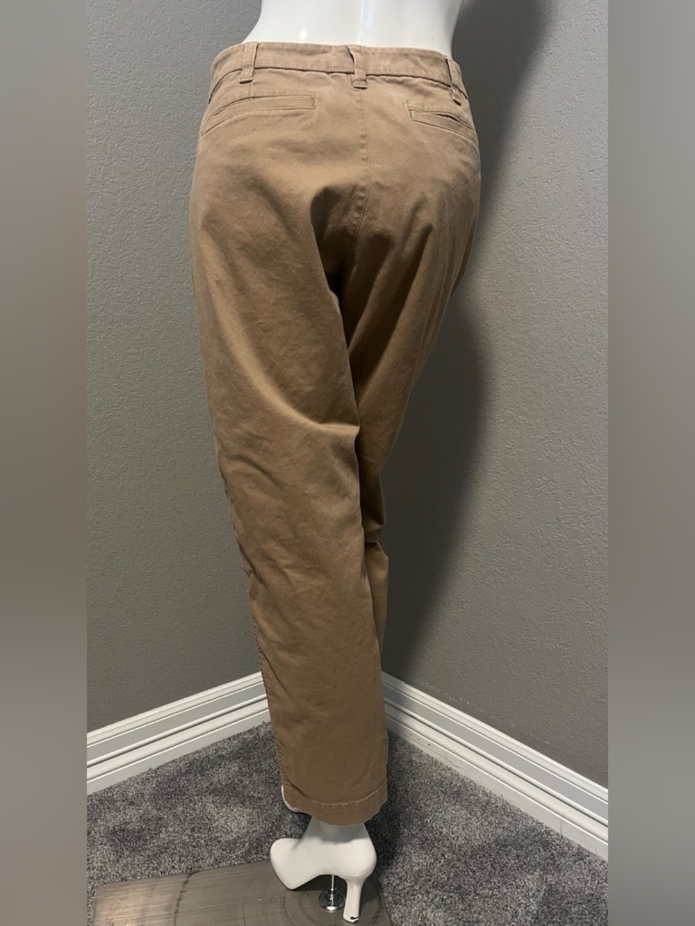 J. CREW Women’s Camel HIGH- RISE GIRLFRIEND CHINO Straight-Leg Pants Size 10 - Picture 8 of 16